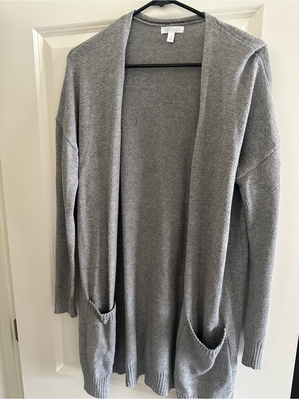 Abound Gray Open-Front Women's Cardigan Sweater